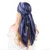 Sarongs Einfarbige Seidenschal Frauen Satin HairHead Schals Schwarz Weiß Armeegrün Braun Khaki Quadrat 9090 cm Foulard Weiblich Hijab 230605