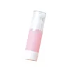 Garrafas de armazenamento recarregáveis AS Pink Airless Pump15ml 30ml 50ml 100ml Loção Spray Plástico Vácuo Essência Cosmética Embalagem 10pcs