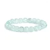 Strand 8mm Natural Glass Beads Popcorn Crystal Bracelet Is Suitable For Men And Women To Wear Elastic String Bracelets Jewelry