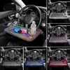 Decorations New Crystal Portable Car Laptop Computer Desk Mount Stand Steering Wheel Goods Drink Tray Bling Car Accessories Interior for Woman
