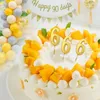 Fournitures de fête nombre bougies couleur or 0-9 anniversaire gâteau sans fumée décoration de fête décoration