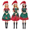 Kawaii Items Kids Toys Fashion Christmas Dress Free Shipping Dolly Clothes For Barbie DIY Christmas Birthday Present Gift