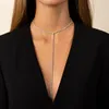 Chains Arrived 2MM Slim Turquoises Stone CZ Tennis Chain Long Sexy Women Y Lariat Necklace For Lady Wedding Jewelry Gift