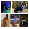 Halvhundkrage LED USB laddningsbar lysande blinkande kattkrage utomhus promenad glödande nattsäkerhet halsband levererar husdjursprodukter