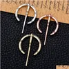 Pins Brooches New Fashion Antique Copper Sier Vintage Womens Scarf Brooch Clip Cardigan Sweater Lapel Round Pins Jewelry Dhtmo