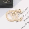 20Color Luxury Women Men Designer Brand LETTR BROOCHES 18K Gold Floon Flower Pearl Brooch Charme Mument Christmas Party Gift Bijoux Accessoire