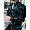 Chemises décontractées pour hommes été hommes à manches longues imprimer Style baroque hawaïen Streetwear hommes Blouse haut homme mode luxe vêtements chemise