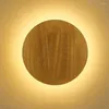 ウォールランプ芸術的シンプルさの木製クラフトLED円形楕円形の光源屋内留学階段照明ランプ