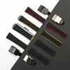 22mm 24mm svart armband nylon silikon gummi klockband rostfritt spänne för fit brei-tling watch strap334e