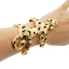 Bracelet Femme Bracelet Tigre Spot Forme Design Tendance Plaqué Or Couleur Grand Bracelet Cadeau Usage Quotidien 230606