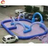 Großhandel Kostenloses Schiff Outdoor-Aktivitäten 15x8m (50x26ft) kleine Kinder Didi Car Swing Autos Aufblasbare Rennstrecke Spielspielzeug zum Verkauf