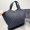 Luxus-Einkaufstaschen, 2 Stück/Set, Designer-Einkaufstasche, Denim-Damen-Schultertaschen, Umhängetasche, Griff oben, Kette, modisch, groß, Großhandel, Handtaschen, Taschen, große Kapazität, Münzbörse