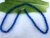 Kettingen 4x6mm Facet Abacus Donkerblauw Kristal Kralen Ketting 18''