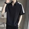 Toppar Young Style Man Fashion Casual Men's Clothing 2023 Löst solida tröjor Stiliga Temperament T-shirts Thin Spring Summer L230520