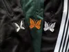 Men's Awge X Needles Pants Butterfly broderade avslappnade tröjor