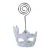 12st Carnival Mask Table Number Holders Party Decor Place Card Holder Namn Clip Holloween Event Födelsedagsidéer