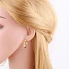 Hoop Earrings FLOLA Double Layers Gold Plated Hoops For Women Polished Huggie Simple Jewelry Gifts Ersr63