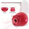 Krachtige Rose Vibrator Speelgoed voor Dames Clitoris Sucker Vacuüm Stimulator Tepel Oraal Zuigen Sex Volwassenen Vrouw