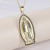 Pendant Necklaces Religion Arrival 19 Styles Copper CZ Virgin Mary For Women Men Crystal Necklace Long Chain Catholic Jewelry Gifts