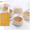 Set di stoviglie Piccola ciotola di legno Giocattoli da cucina simulati Mini posate fai-da-te Ciotole Utensili modello Mangiare