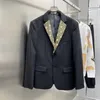 Letter Print Mens Blazers Cotton Fashion Blazer Wedding Business Casual Men Suit Jacket