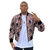 Abbigliamento etnico Bomber da uomo su misura Giubbotti bomber da uomo in stile street con stampa di motivi africani Cappotto corto maschile Moda nigeriana