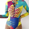 Roupa de banho manga comprida roupa de banho feminina surfe maiô listrado maiô esportivo push up praia 230605