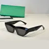 1219 Linea Cat Eye Sunglasses Black Gray Lenses Women Sunnies Gafas de Sol Sonnenbrille Shades UV400アイウェア付き