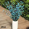 Decorative Flowers 10Pcs Red Berry PE Simulation Bouquet 6Fork Lucky Fruit Willow Silver Wedding Decor Home Christmas Decoration Artificial
