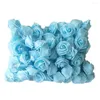 Kwiaty dekoracyjne 100pcs 7 cm Solid Kolor Piana Symulacja róża sztuczna kwiat bukiet przyjęcie weselne
