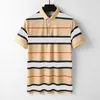 المصمم BBY Classic Men Burbrerys Polo Burb Shirt Summer Men Shirts Luxury Polo Shirt Business Tee England Style SHI288B