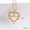 Подвесные ожерелья Сердце мама CZ Pave Ожерелье для женщин винтажные золотые бусины CHOKE