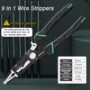 Pliers 9 In 1 Hand Tool Crimping Tool Sharp-nosed Peeling Pliers Electrician Special Tool Multi-function Wire Stripper Cutter Pliers 230620