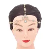 Pinces à cheveux luxe cristal strass tête chaîne casque bohème mariée ethnique accessoires pour femmes mariée mariage front bijoux