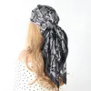 Sarongs Zijden Hoofddoek Vrouwen Luxe Mode Haar Sjaal Mooie Foulard Zachte Satijnen Sjaal Hoofddoek 90 cm Vierkante Hals Hoofddoek Bandana 230605