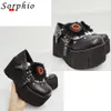 Zeppe piattaforma Marry Jane Pumps per le donne Goth Gothic Cosplay Fashion Buckle Strap Shoes Donna 2022 Brand New Round Toe Furry