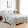 Set Hengwei Lakens Set Hoeslaken Platte laken Kussensloop Kingsize Flamingo Patroon Bed Cover 4 stuks Koeling Beddengoed Set voor Paar