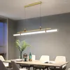 Kroonluchters LED-licht Hanglamp Eetkamer Minimalistisch Kantoor Nordic Studie Lange strook Moderne achtergronden voor het leven