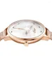 Wristwatches Four-leaf Clover Flower Julius Women's Watch Japan Mov't Hours Elegant Fashion Clock Stainless Steel Bracelet