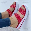 2022 Women's Fashion Embroidered Designer Mini Double G Slippers Girls Canvas Covered Platform Sandals Size 36-43 T230607