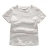 Camisetas 35775 220411 Girls SummerT Shirt White T-shirts Boys Kids Top Pink 230303 230606