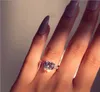 Schmuck für den europäischen und amerikanischen Tag der Verliebten, herzförmiger Ring mit AAA-Zirkon, herzförmiger Schmuckring mit rosa Diamanten für Frauen