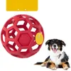 犬の噛むおもちゃ天然ゴムパズルボール犬幾何学的な安全玩具ボールペットトレーニング用品を演奏する小さな中程度の大きな犬用
