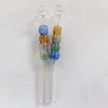 Accesorio para fumar con tubo quemador de aceite de vidrio coloreado con 4 bolas de 13,5 cm de largo, adecuado para Hookahs Bongs Rigs