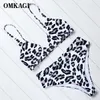 Kvinnors badkläder omkagi märke djurtryck bikini leopard baddräkt monokini 2023 kvinnor kvinnlig sexig push up bodysuit baddräkt est