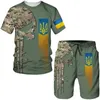 Costumes pour hommes Blazers Camouflage ukrainien pour hommes T-shirt imprimé en 3D Ensemble short et haut pour femme Vêtements surdimensionnés Vêtements de sport pour hommes T-shirt pour femme