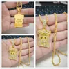 Chaînes Grand Jésus Collier Pendentif Avec Chaîne De Tennis Couleur Or Glacé Cubic Zircon Hommes Longs Colliers Hip Hop Bijoux Cadeau