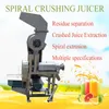 LEWIAO Commercial Apple Spiral Crusher Juicer Extractor Fruits Production Line Processing Machine with Wheels Cold Press For Orange