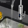 Grzeźby Top Tope Electric Water Seatter Kuchnia Kresek natychmiastowy kran gorącej wody grzejnik 220V kran ogrzewania chwilowe grzejniki Eu wtyczka