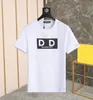 DSQ PHANTOM TURTLE Herren-Designer-T-Shirt, italienisches Mailand-Mode-Logo-Druck-T-Shirt, Sommer, schwarz-weißes T-Shirt, Hip-Hop-Streetwear, 100 % Baumwolle, Tops, Übergröße, 12566